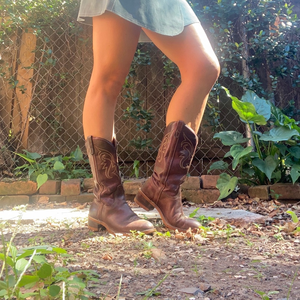 vintage leather cowgirl boots